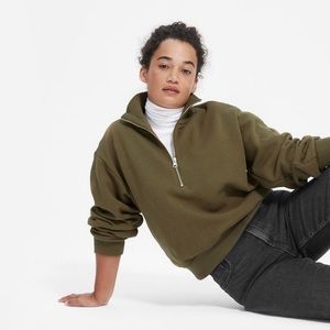 Everlane half zip oversized fleece sweatshirt